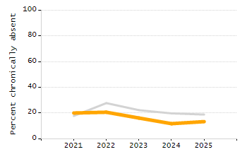 Bar chart showing selected student populations. High Needs: 45.9%, Low Income: 31.5%, Students with Disabilities: 19.8%, First Language Not English: 19%, English Learners: 6.5%.