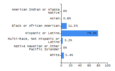Bar chart showing selected student populations. High Needs: 45.9%, Low Income: 31.5%, Students with Disabilities: 19.8%, First Language Not English: 19%, English Learners: 6.5%.